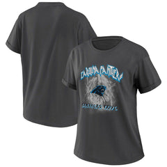Carolina Panthers WEAR by Erin Andrews Women's Boyfriend T-Shirt Charcoal - NFL
