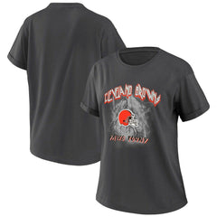 Cleveland Browns WEAR by Erin Andrews Women's Boyfriend T-Shirt Charcoal - NFL