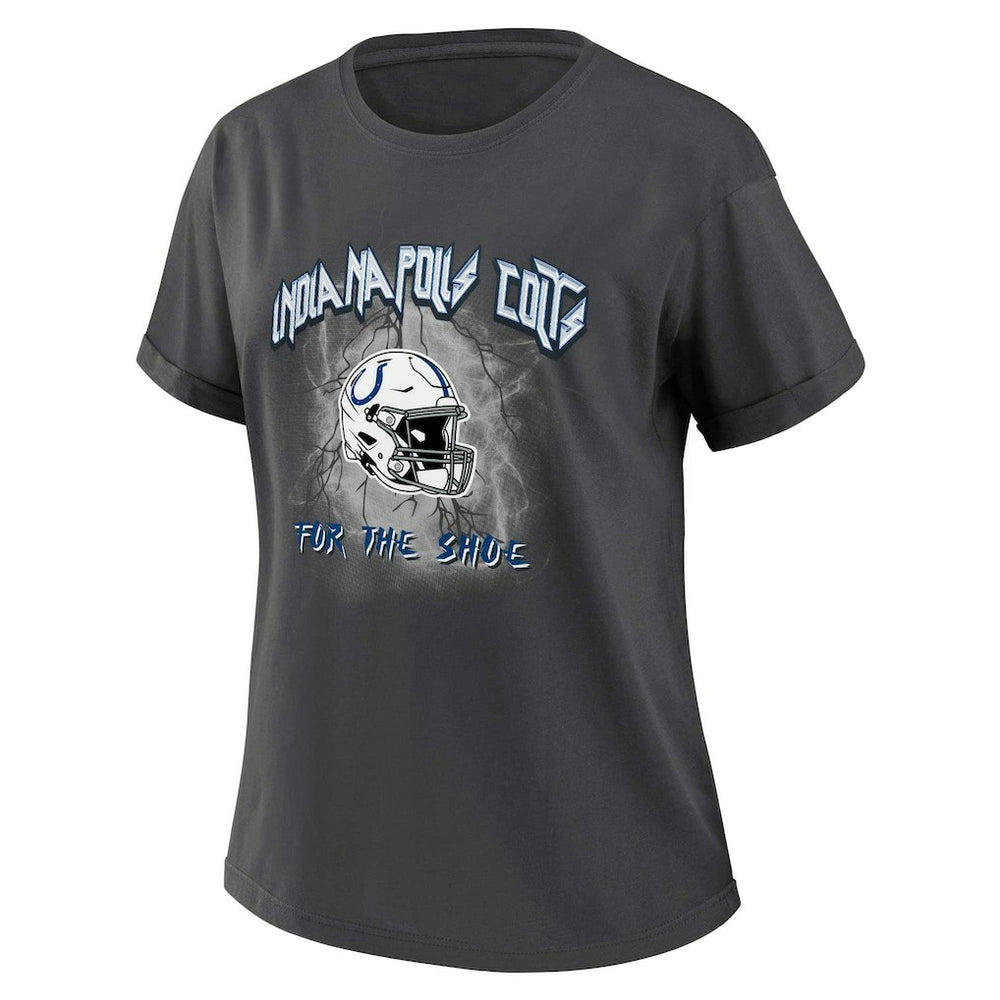 Indianapolis Colts WEAR by Erin Andrews Women's Boyfriend T-Shirt Charcoal - NFL
