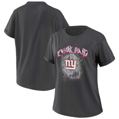 New York Giants WEAR by Erin Andrews Women's Boyfriend T-Shirt Charcoal - NFL