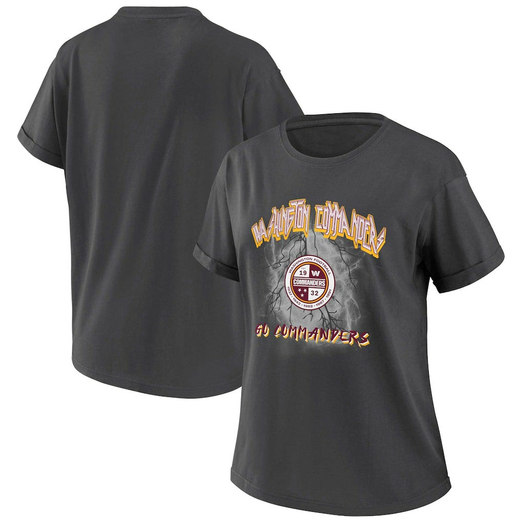 Washington Commanders WEAR by Erin Andrews Women's Boyfriend T-Shirt Charcoal - NFL