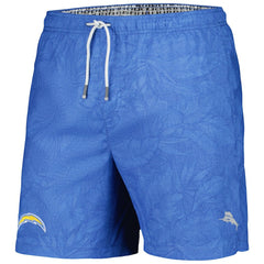 Los Angeles Chargers Naples Layered Leaves Swim Shorts Powder Blue - Tommy Bahama