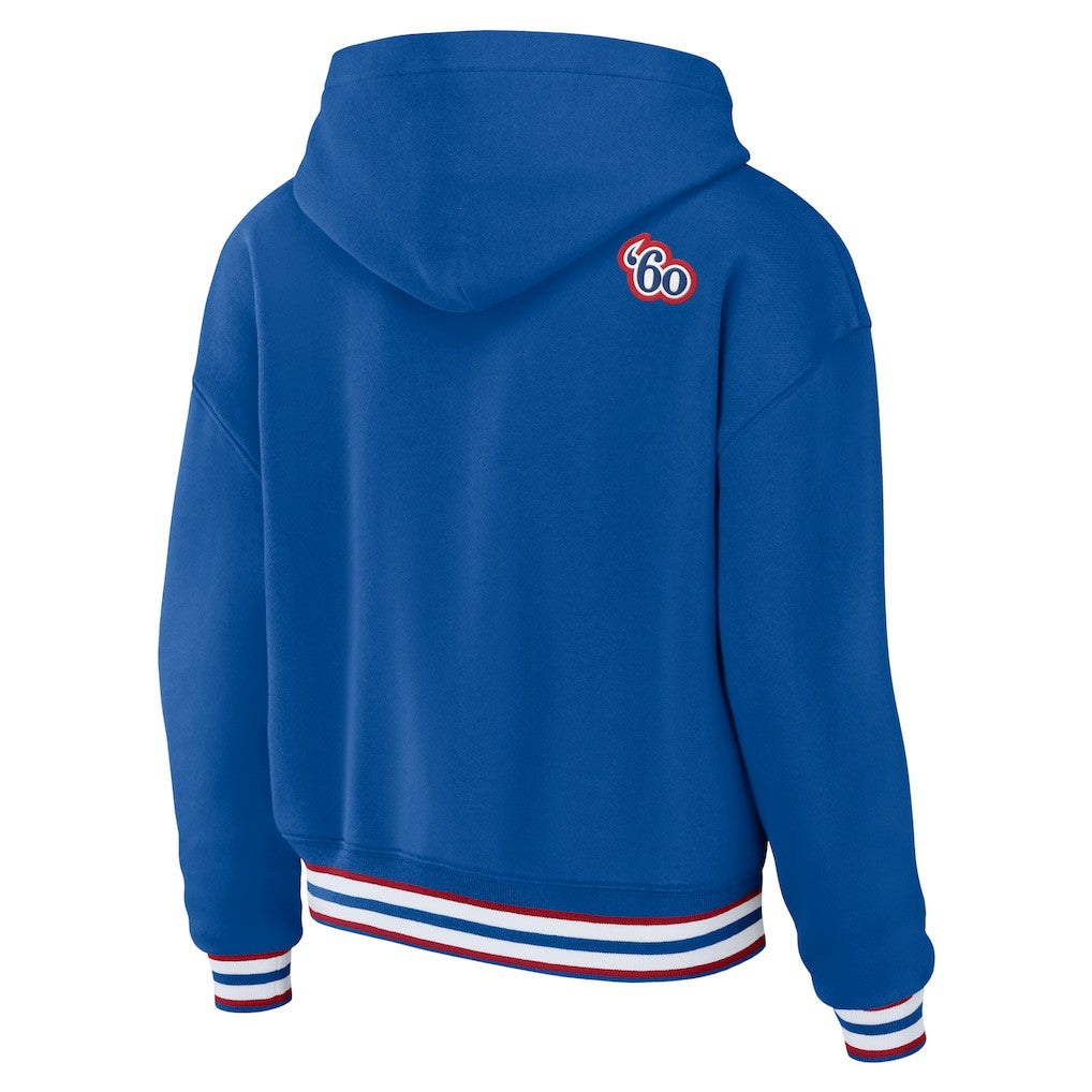 Buffalo Bills WEAR by Erin Andrews Women's Lace-Up Pullover Hoodie Royal - NFL