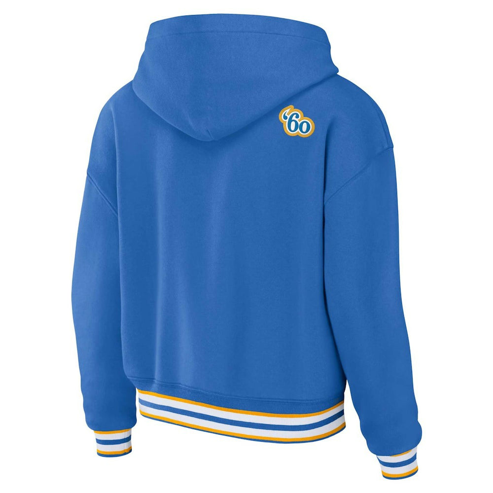 Los Angeles Chargers WEAR by Erin Andrews Women's Lace-Up Pullover Hoodie Powder Blue - NFL