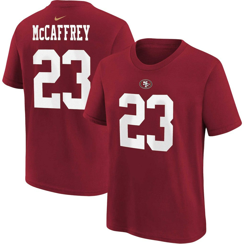 Christian McCaffrey San Francisco 49ers Youth Player Name & Number T-Shirt Scarlet - Nike