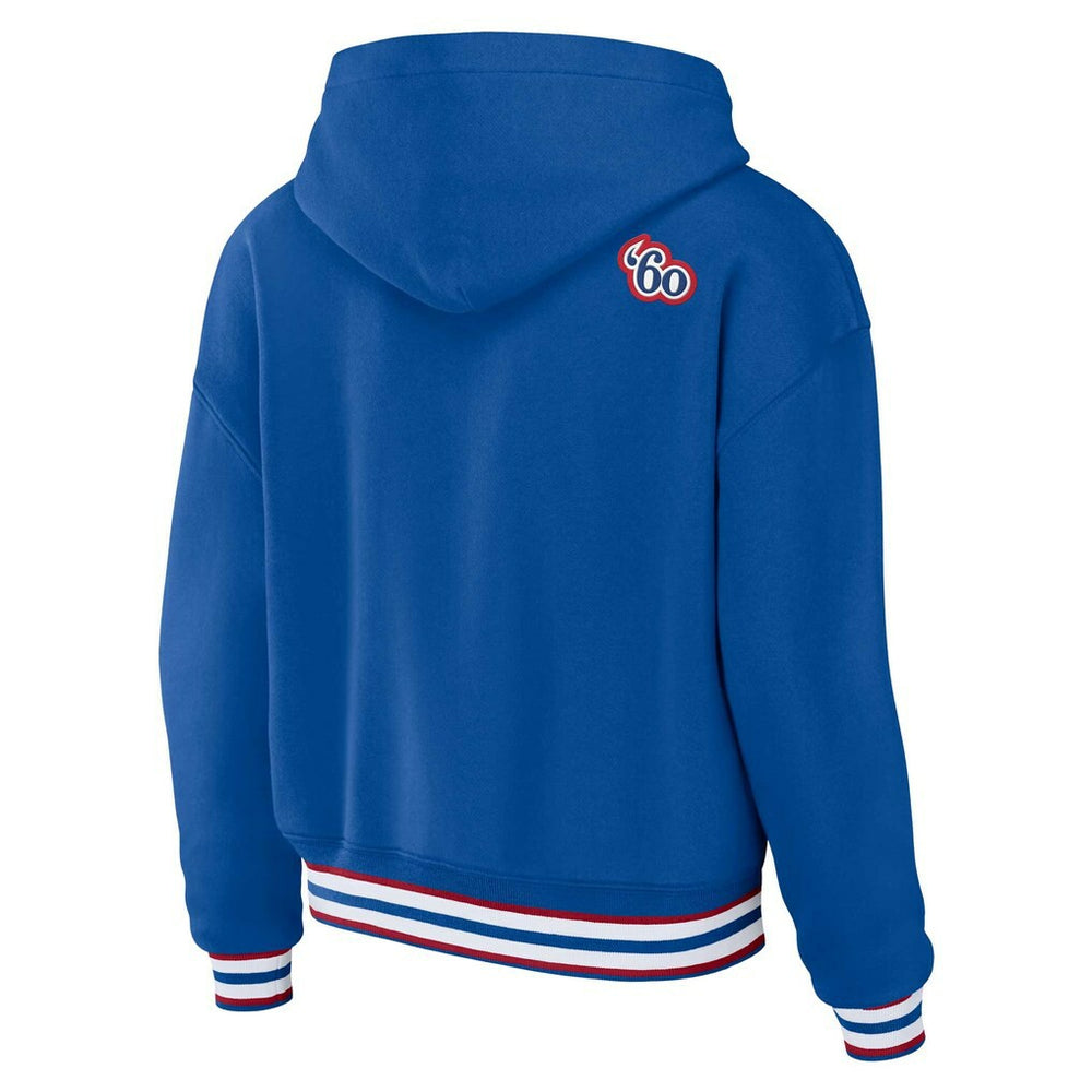 Buffalo Bills WEAR by Erin Andrews Women's Plus Size Lace-Up Pullover Hoodie Royal - NFL