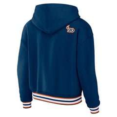 Chicago Bears WEAR by Erin Andrews Women's Plus Size Lace-Up Pullover Hoodie Navy - NFL