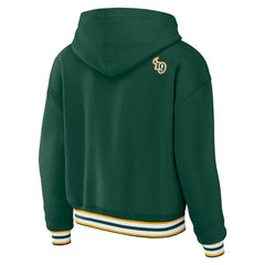 Green Bay Packers WEAR by Erin Andrews Women's Plus Size Lace-Up Pullover Hoodie Green - NFL