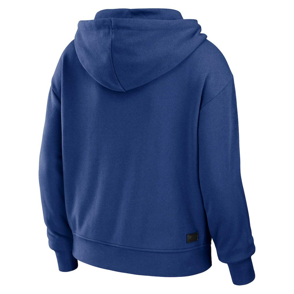 New York Giants WEAR by Erin Andrews Women's Plus Size Color Block Full-Zip Hoodie Royal/White - NFL