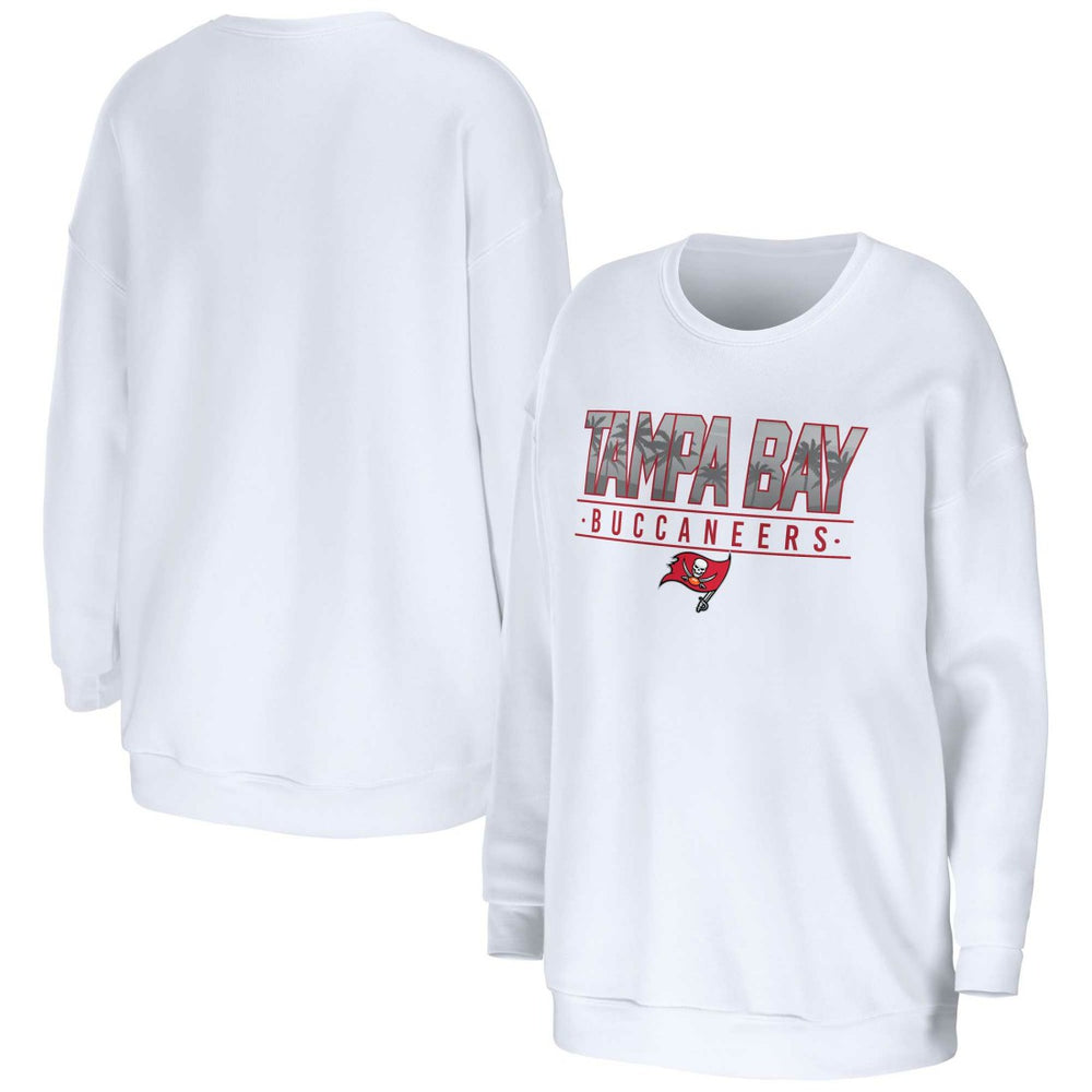 Tampa Bay Buccaneers WEAR by Erin Andrews Women's Domestic Pullover Sweatshirt White - NFL