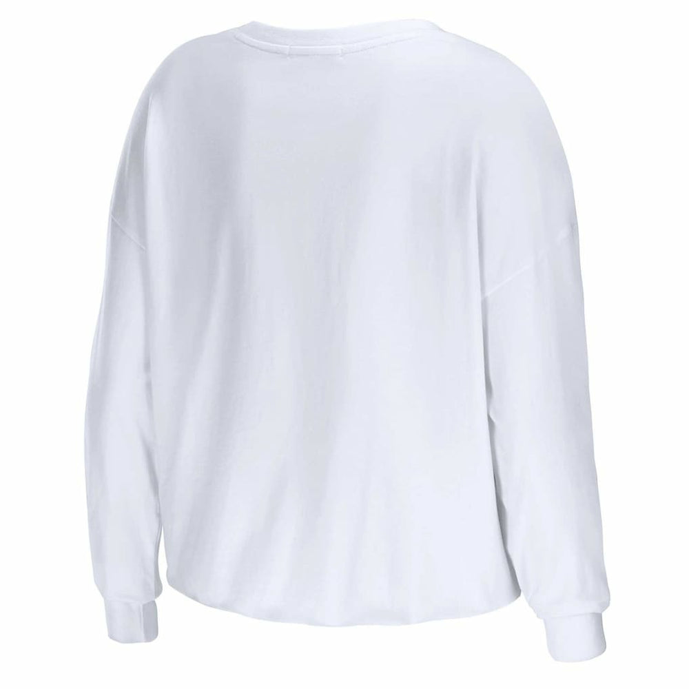 Arizona Cardinals WEAR by Erin Andrews Women's Domestic Cropped Long Sleeve T-Shirt White - NFL