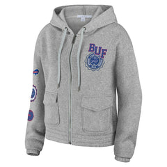 Buffalo Bills WEAR by Erin Andrews Women's Full-Zip Hoodie Heather Gray - NFL