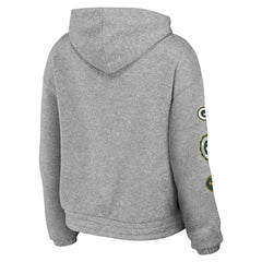 Green Bay Packers WEAR by Erin Andrews Women's Full-Zip Hoodie Heather Gray - NFL