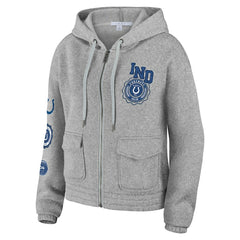 Indianapolis Colts WEAR by Erin Andrews Women's Full-Zip Hoodie Heather Gray - NFL