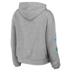 Los Angeles Chargers WEAR by Erin Andrews Women's Full-Zip Hoodie Heather Gray - NFL
