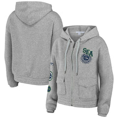 Seattle Seahawks WEAR by Erin Andrews Women's Full-Zip Hoodie Heather Gray - NFL
