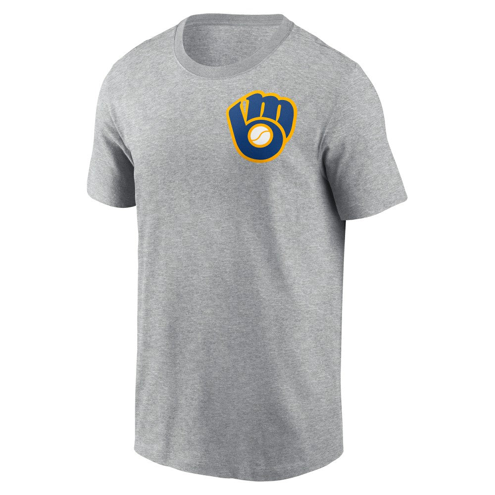 Milwaukee Brewers Nike Cooperstown Collection Large Logo 2-Hit T-Shirt discount