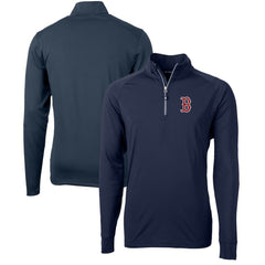 Boston Red Sox Cutter & Buck Adapt Eco Knit Stretch Recycled Quarter-Zip Pullover Top Online