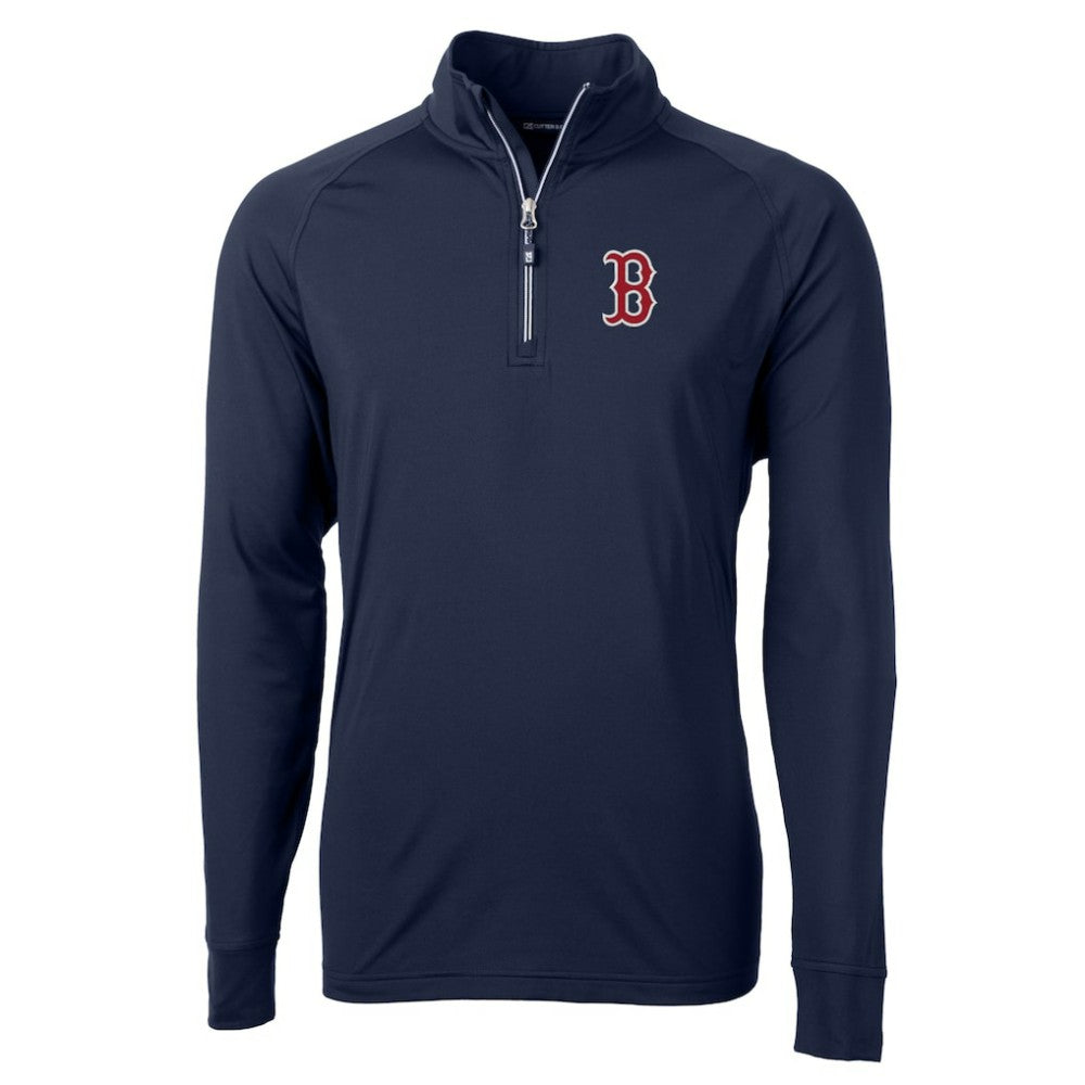 Boston Red Sox Cutter & Buck Adapt Eco Knit Stretch Recycled Quarter-Zip Pullover Top Online