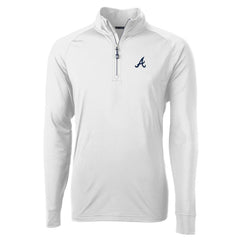 Atlanta Braves Cutter & Buck Adapt Eco Knit Stretch Recycled Quarter-Zip Pullover Top Clearance