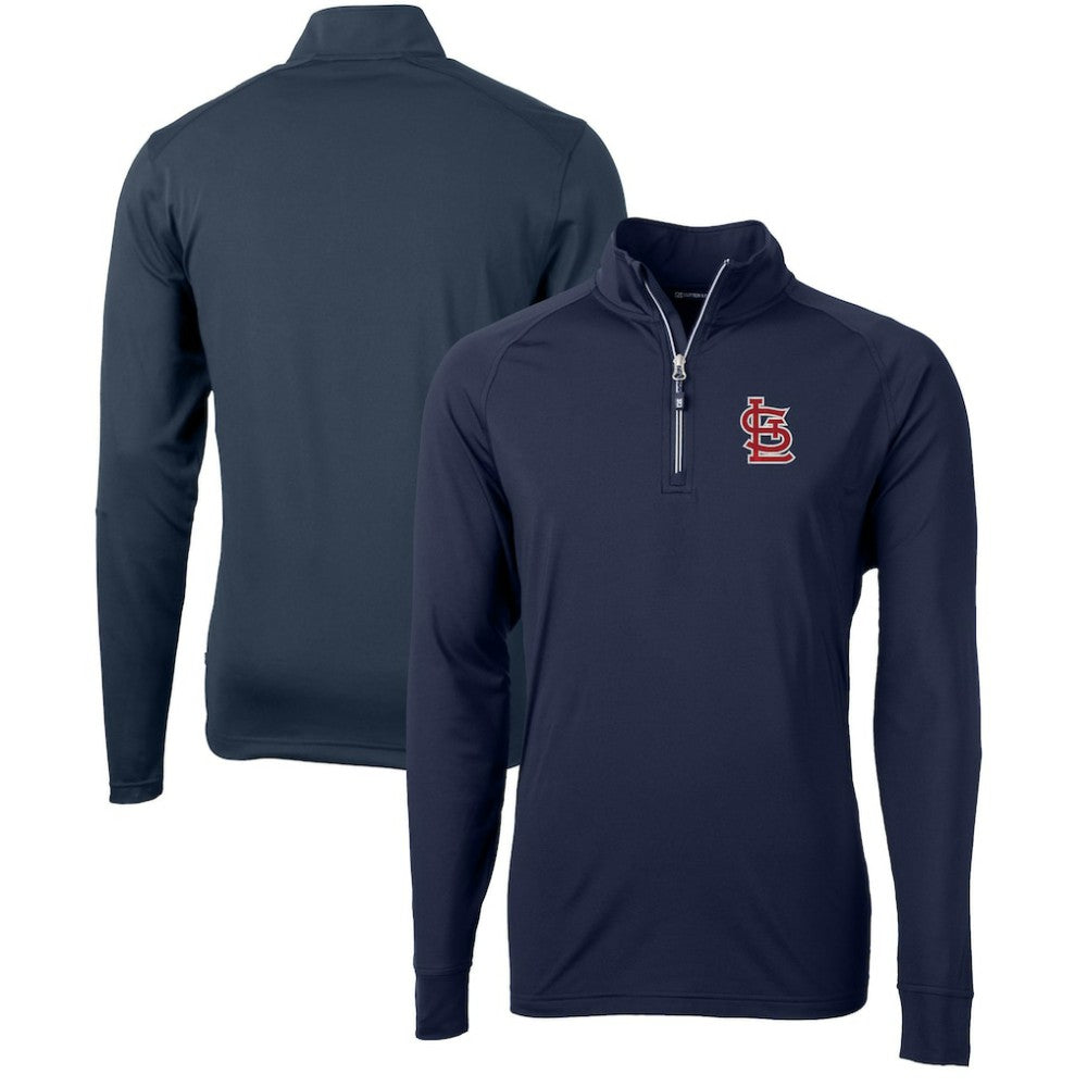 St. Louis Cardinals Cutter & Buck Adapt Eco Knit Stretch Recycled Quarter-Zip Pullover Top for sale