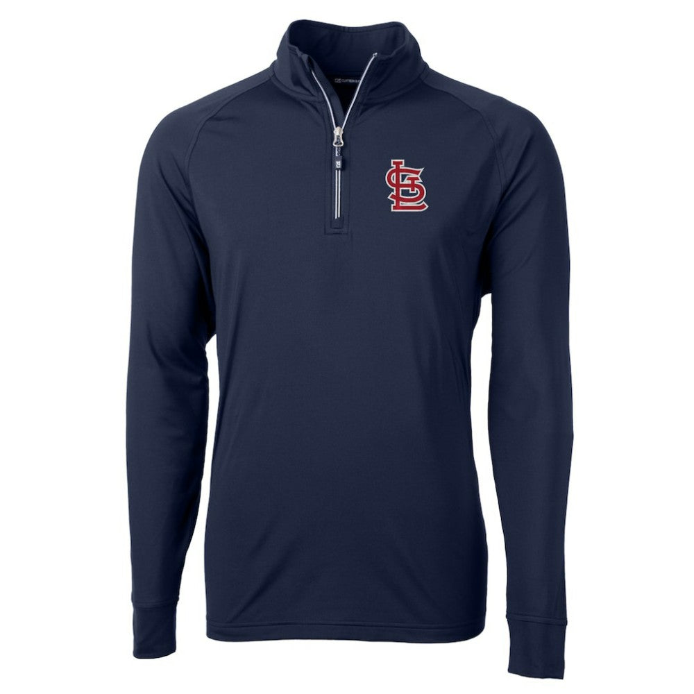 St. Louis Cardinals Cutter & Buck Adapt Eco Knit Stretch Recycled Quarter-Zip Pullover Top for sale