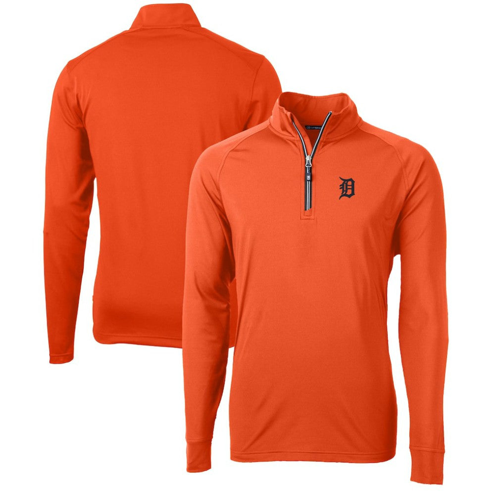 Detroit Tigers Cutter & Buck Adapt Eco Knit Stretch Recycled Quarter-Zip Pullover Top On Sale