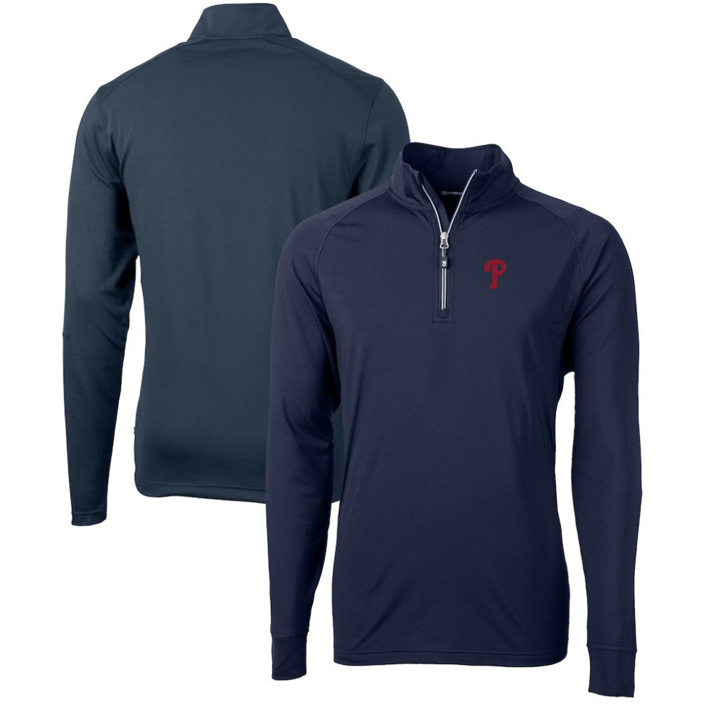 Philadelphia Phillies Cutter & Buck Adapt Eco Knit Stretch Recycled Quarter-Zip Pullover Top Near Me