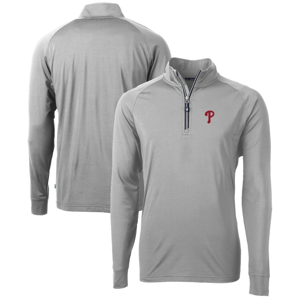 Philadelphia Phillies Cutter & Buck Adapt Eco Knit Stretch Recycled Quarter-Zip Pullover Top Online