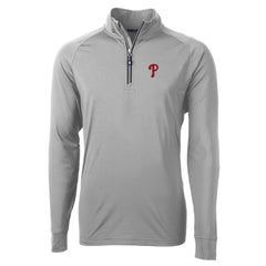 Philadelphia Phillies Cutter & Buck Adapt Eco Knit Stretch Recycled Quarter-Zip Pullover Top Online