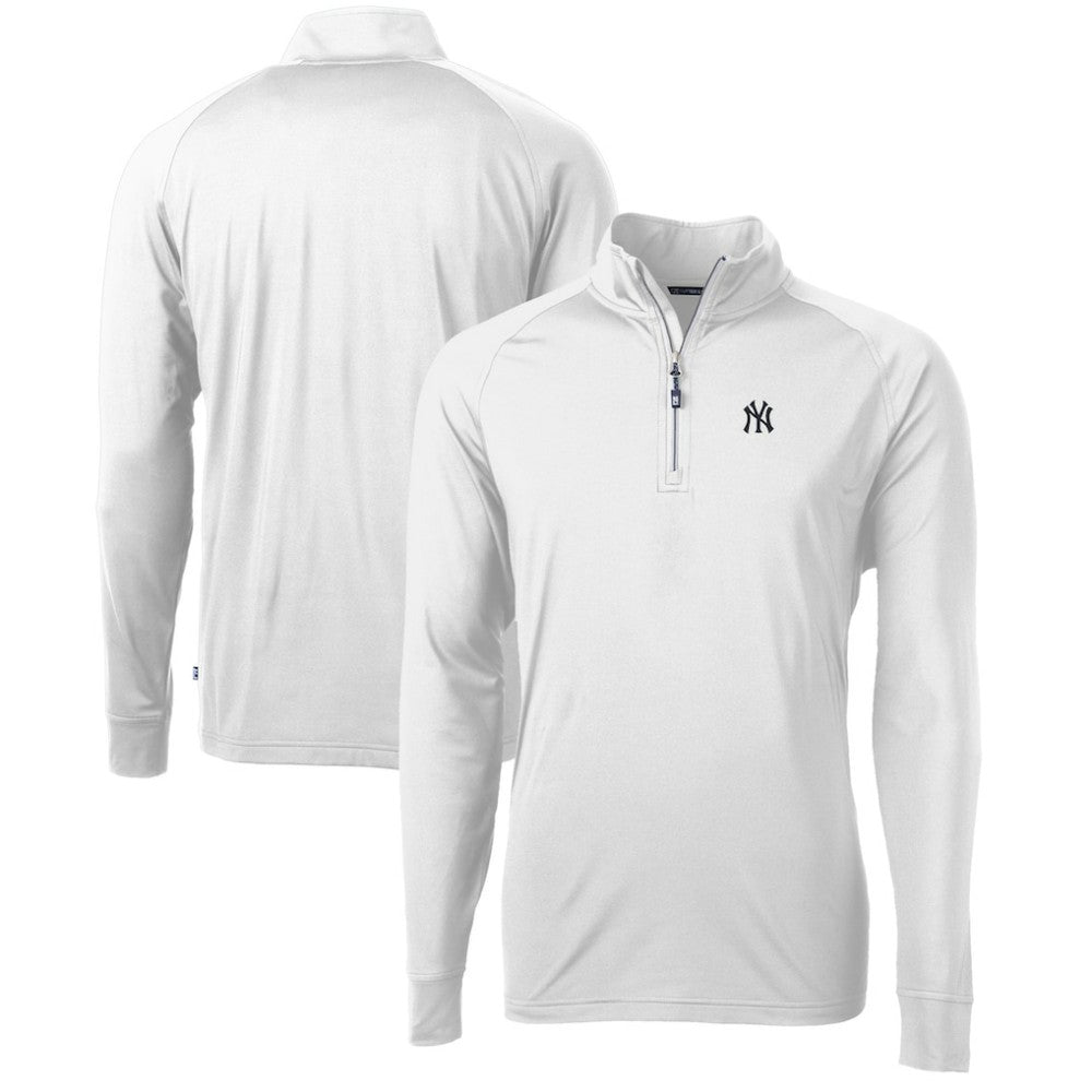 New York Yankees Cutter & Buck Adapt Eco Knit Stretch Recycled Quarter-Zip Pullover Top Online