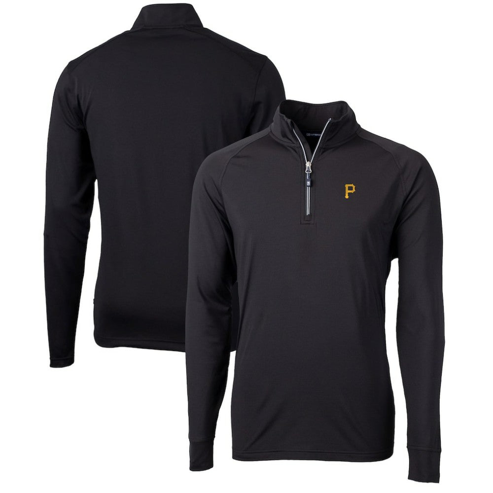 Pittsburgh Pirates Cutter & Buck Adapt Eco Knit Stretch Recycled Quarter-Zip Pullover Top Sale