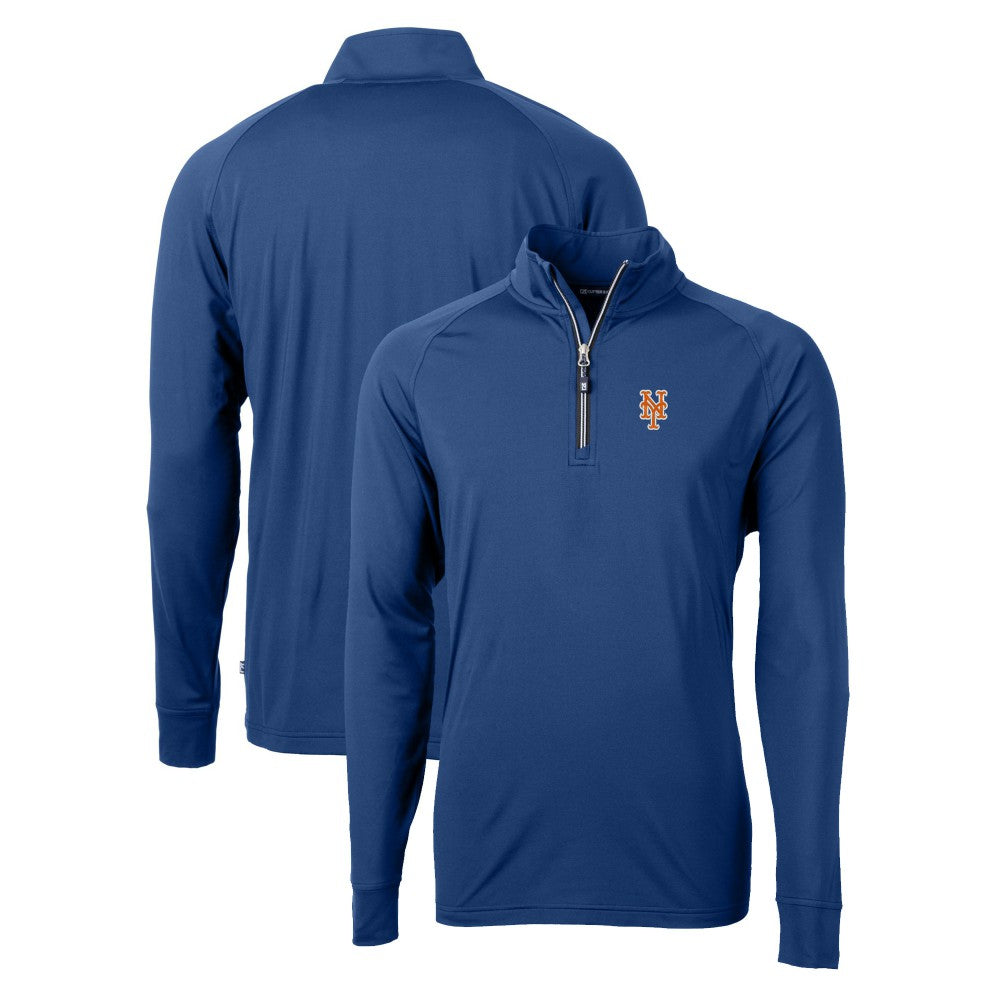 New York Mets Cutter & Buck Adapt Eco Knit Stretch Recycled Quarter-Zip Pullover Top Near Me
