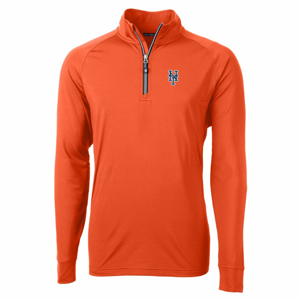 New York Mets Cutter & Buck Adapt Eco Knit Stretch Recycled Quarter-Zip Pullover Top Sale