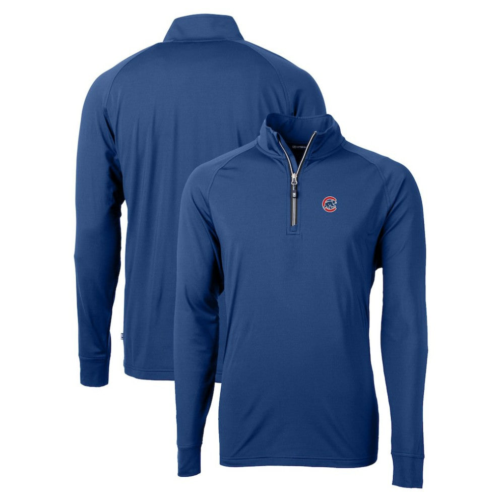 Chicago Cubs Cutter & Buck Adapt Eco Knit Stretch Recycled Quarter-Zip Pullover Top Clearance