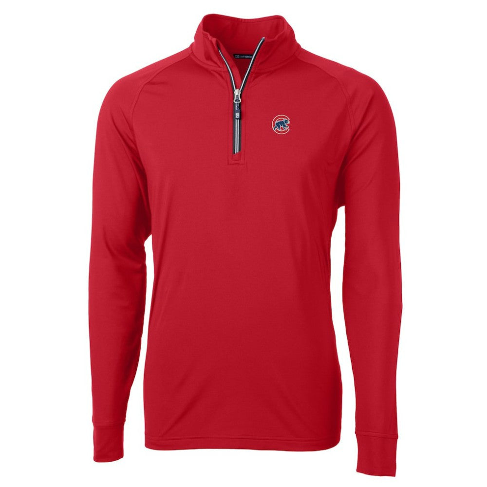 Chicago Cubs Cutter & Buck Adapt Eco Knit Stretch Recycled Quarter-Zip Pullover Top Sale