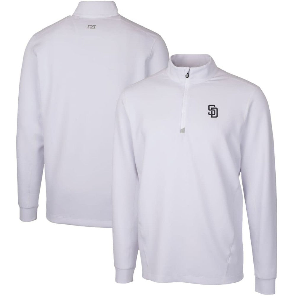 San Diego Padres Cutter & Buck Traverse Stretch Quarter-Zip Pullover Top discount
