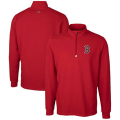 Boston Red Sox Cutter & Buck Traverse Stretch Quarter-Zip Pullover Top On Sale