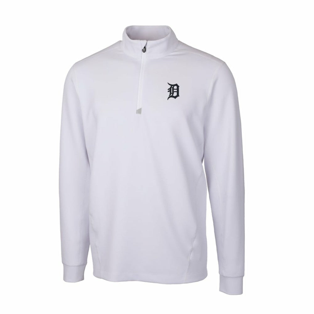 Detroit Tigers Cutter & Buck Traverse Stretch Quarter-Zip Pullover Top Clearance