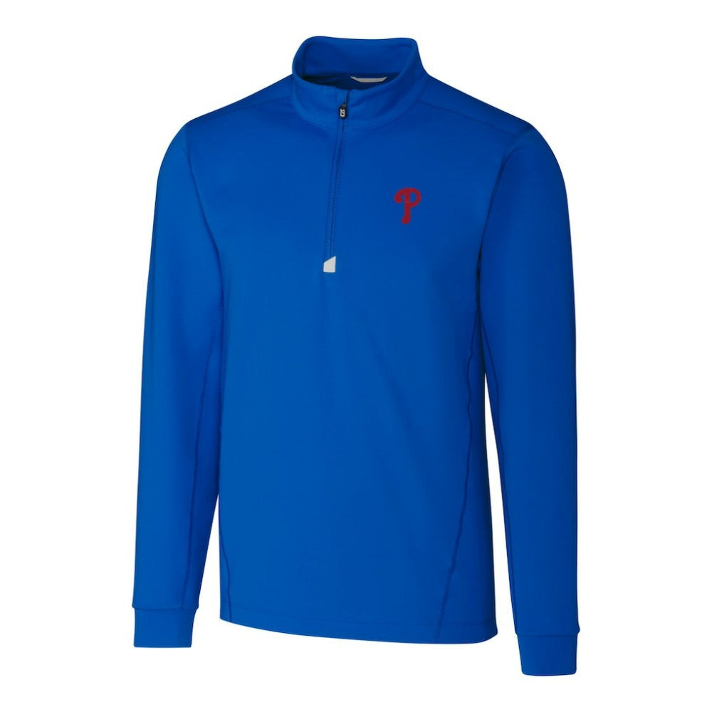 Philadelphia Phillies Cutter & Buck Traverse Stretch Quarter-Zip Pullover Top Lifestyle