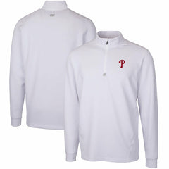 Philadelphia Phillies Cutter & Buck Traverse Stretch Quarter-Zip Pullover Top Lifestyle