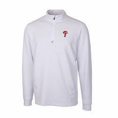 Philadelphia Phillies Cutter & Buck Traverse Stretch Quarter-Zip Pullover Top Lifestyle