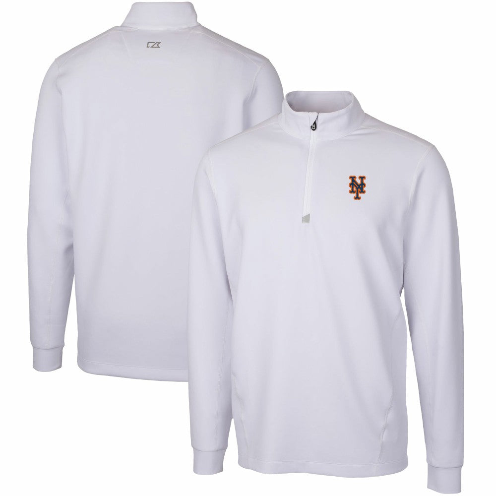 New York Mets Cutter & Buck Traverse Stretch Quarter-Zip Pullover Top Sale