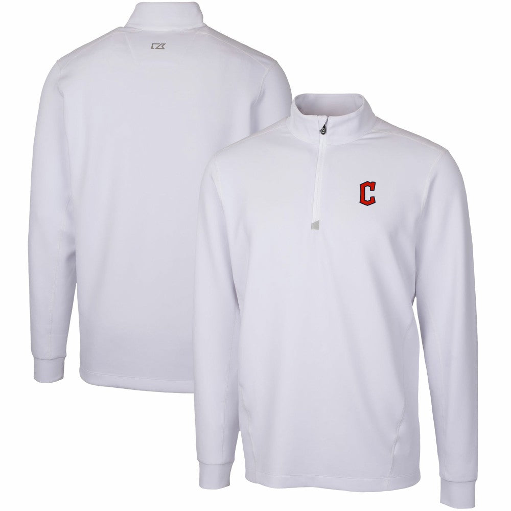 Cleveland Guardians Cutter & Buck Traverse Stretch Quarter-Zip Pullover Top Sale