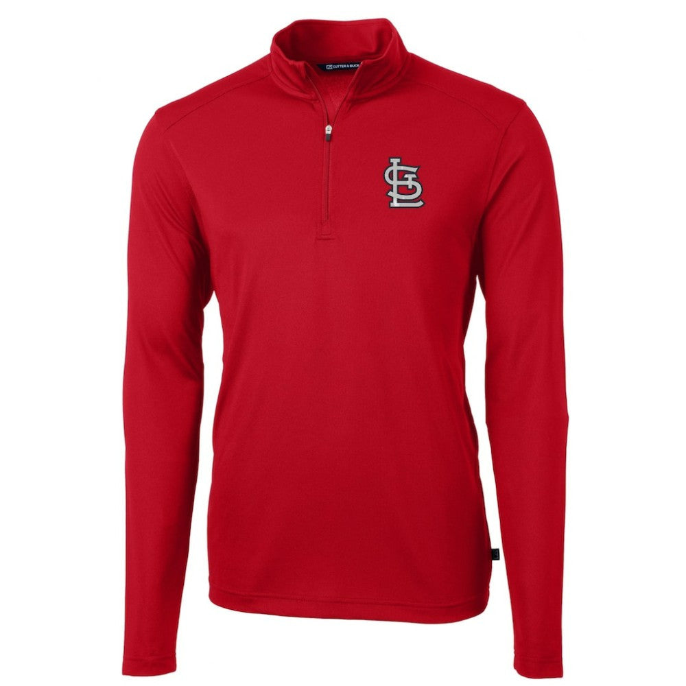 St. Louis Cardinals Cutter & Buck Virtue Eco Pique Recycled Quarter-Zip Pullover Top for sale