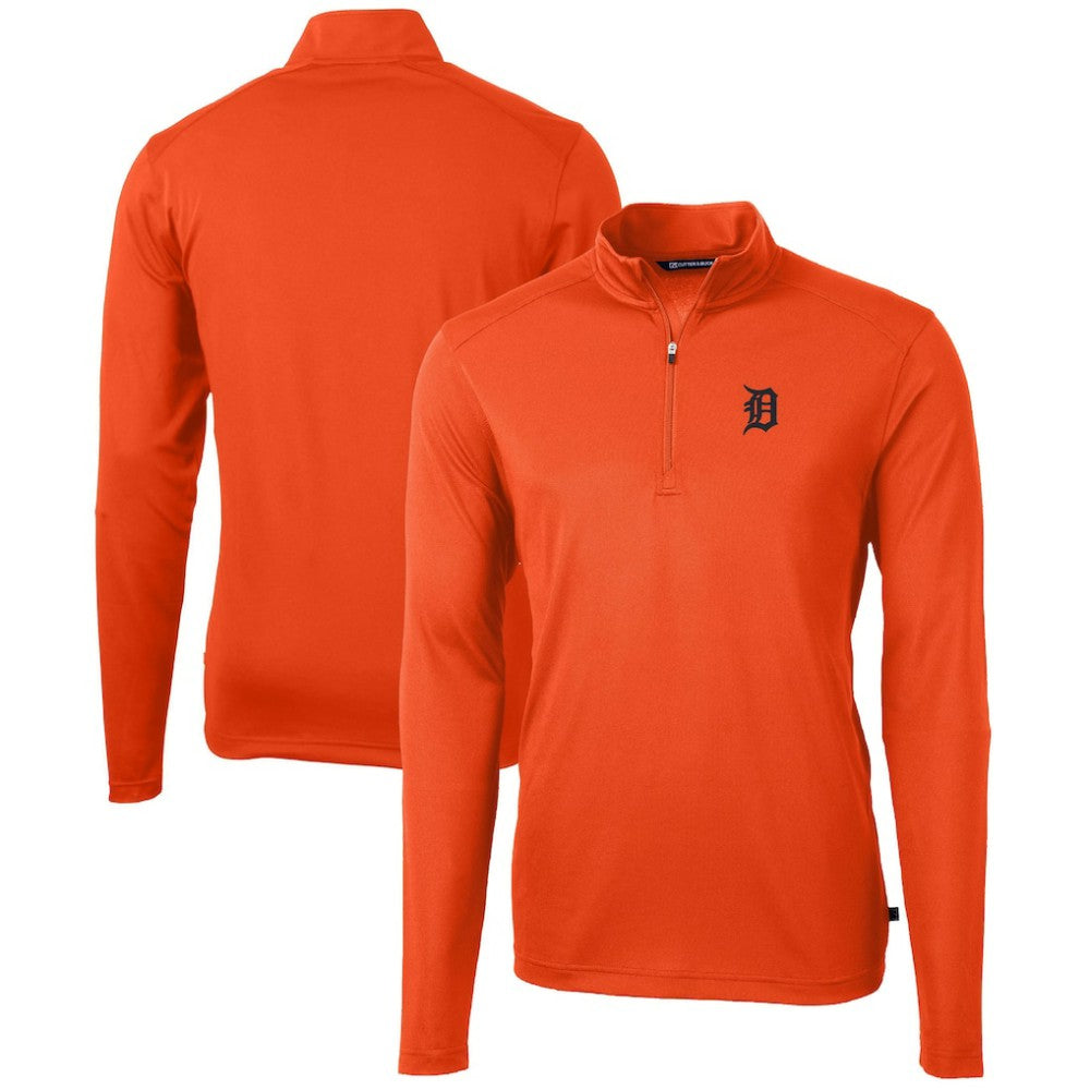 Detroit Tigers Cutter & Buck Virtue Eco Pique Recycled Quarter-Zip Pullover Top discount