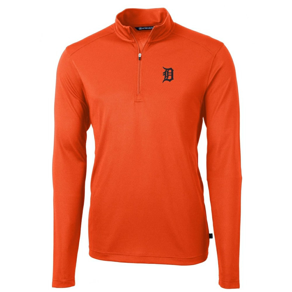 Detroit Tigers Cutter & Buck Virtue Eco Pique Recycled Quarter-Zip Pullover Top discount