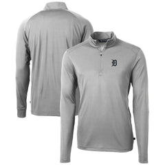 Detroit Tigers Cutter & Buck Virtue Eco Pique Recycled Quarter-Zip Pullover Top for sale