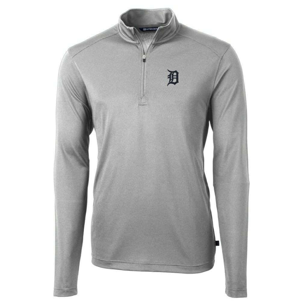 Detroit Tigers Cutter & Buck Virtue Eco Pique Recycled Quarter-Zip Pullover Top for sale