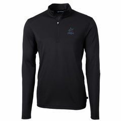 Miami Marlins Cutter & Buck Virtue Eco Pique Recycled Quarter-Zip Pullover Top discount